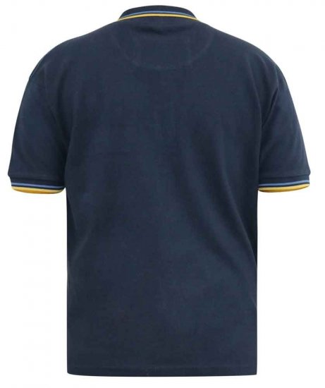 D555 Hamford Pique Polo Shirt Navy - Polos - Polos homme grande taille