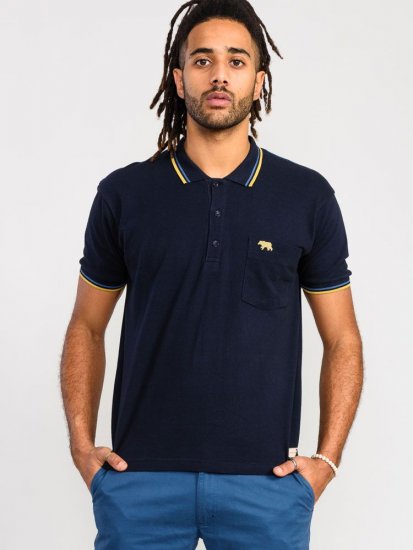 D555 Hamford Pique Polo Shirt Navy - Polos - Polos homme grande taille