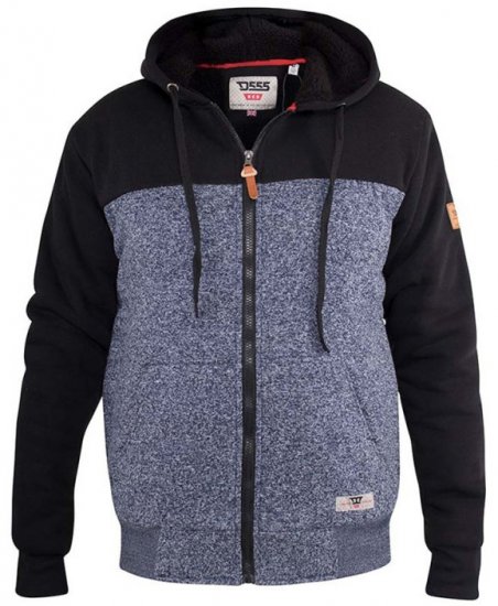 D555 Allen Zip Through Hoody With Sherpa Lining - Sweatshirts & hoodies - Sweatshirts/Hoodies grande taille homme