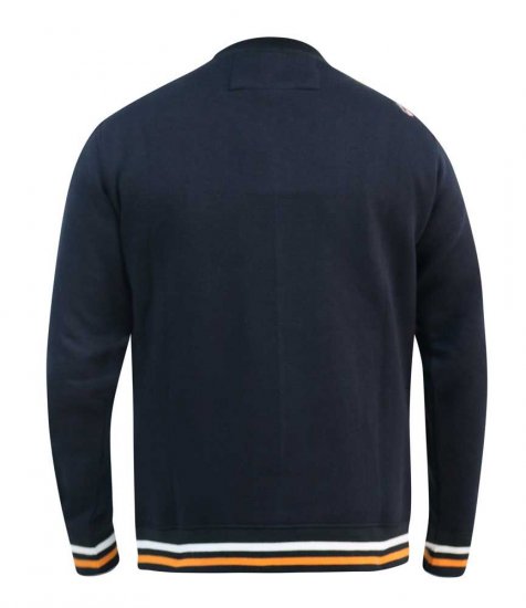 D555 Marlow Printed Crew Neck Sweatshirt Navy - Sweatshirts & hoodies - Sweatshirts/Hoodies grande taille homme