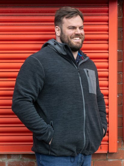 D555 Daly Quarter Zip Fleece Sweatshirt Noir/Gris - Sweatshirts & hoodies - Sweatshirts/Hoodies grande taille homme