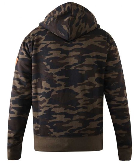 D555 Regent AOP Camo Zip Through Hoody - Sweatshirts & hoodies - Sweatshirts/Hoodies grande taille homme