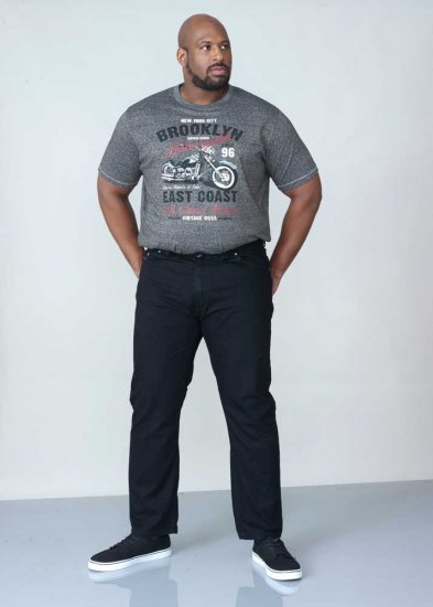 Duke Balfour Relaxed Comfort Fit Stretch Jeans With Elasticated Waist Black - Jeans et pantalons - Jeans et Pantalons grande taille 
