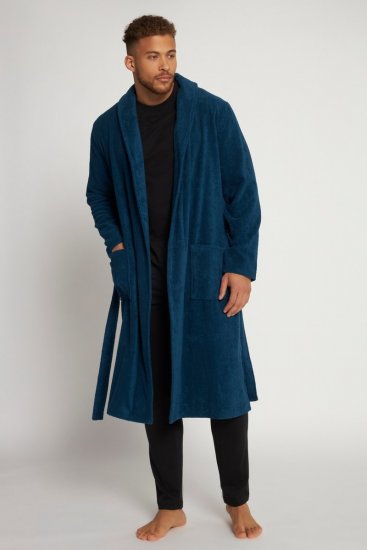 JP1880 Bathrobe Terry Navy - Peignoirs/serviettes de bain - Peignoirs homme en grande taille