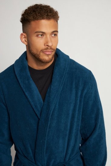 JP1880 Bathrobe Terry Navy - Peignoirs/serviettes de bain - Peignoirs homme en grande taille