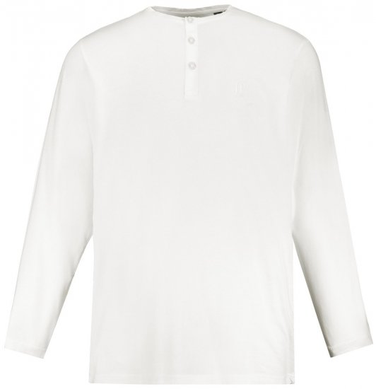 JP1880 702555 T-shirt Henley à manches longues Blanc - T-shirts - T-shirts Homme Grande Taille
