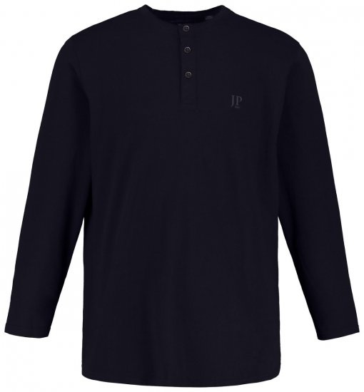JP1880 702555 T-shirt Henley à manches longues Bleu marine - T-shirts - T-shirts Homme Grande Taille