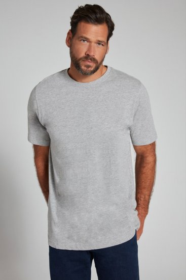 JP1880 702558 T-shirt à col rond Gris chiné - T-shirts - T-shirts Homme Grande Taille