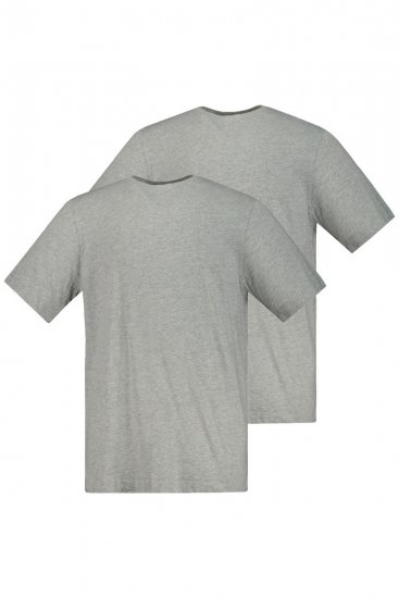 JP1880 702637 T-shirt à col rond lot de 2 Gris chiné - T-shirts - T-shirts Homme Grande Taille