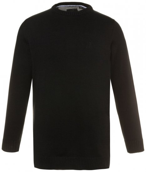 JP1880 708261 Pull tricoté à col rond Noir - Sweatshirts & hoodies - Sweatshirts/Hoodies grande taille homme