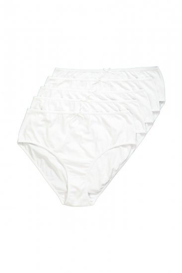 Ulla Popken 710201 Culottes lot de 5 Blanc - Culottes - 