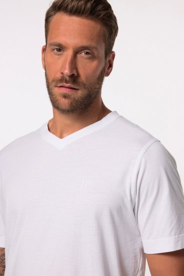 JP1880 711318 T-shirt à col V lot de 2 Blanc - T-shirts - T-shirts Homme Grande Taille