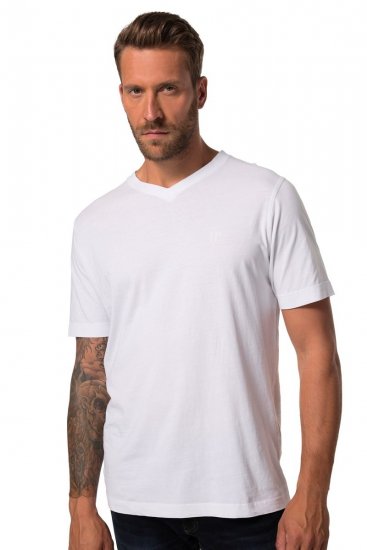 JP1880 711318 T-shirt à col V lot de 2 Blanc - T-shirts - T-shirts Homme Grande Taille