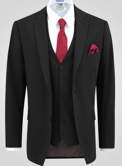 D555 Ted 4 Way Stretch Tailored Suit Jacket Noir - Costumes - Costumes grandes tailles 