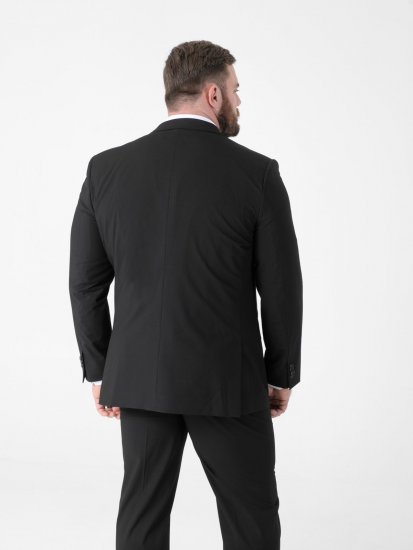 D555 Ted 4 Way Stretch Tailored Suit Jacket Noir - Costumes - Costumes grandes tailles 