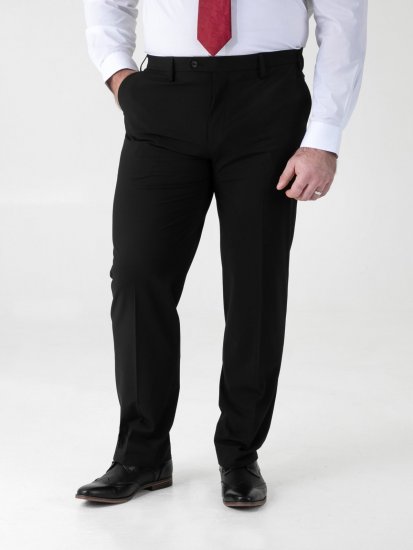 D555 Ted 4 Way Stretch Tailored Trouser Noir - Costumes - Costumes grandes tailles 