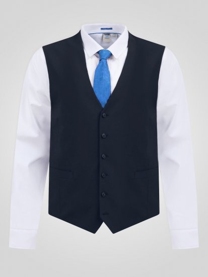 D555 Ted Gilet de costume Bleu marine - Costumes - Costumes grandes tailles 