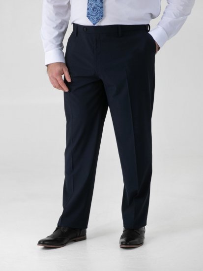 D555 Ted 4 Way Stretch Tailored Trouser Bleu marine - Costumes - Costumes grandes tailles 