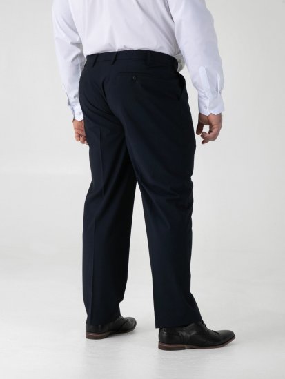 D555 Ted 4 Way Stretch Tailored Trouser Bleu marine - Costumes - Costumes grandes tailles 
