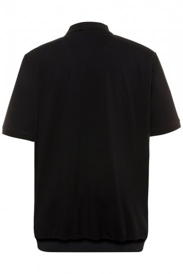 JP1880 712617 Polo coupe ventre Noir - Polos - Polos homme grande taille