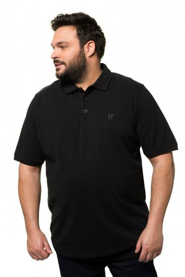 JP1880 712617 Polo coupe ventre Noir - Polos - Polos homme grande taille