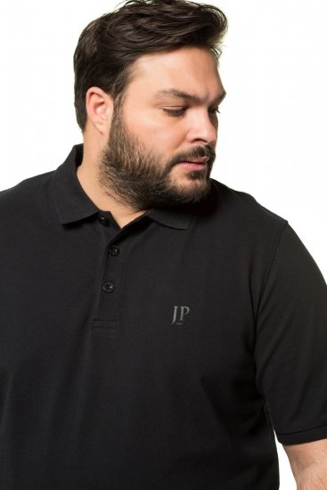 JP1880 712617 Polo coupe ventre Noir - Polos - Polos homme grande taille