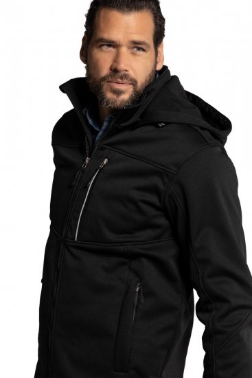 JP1880 714279 Veste softshell à doublure polaire Noir - Vestes - Vestes homme grandes tailles
