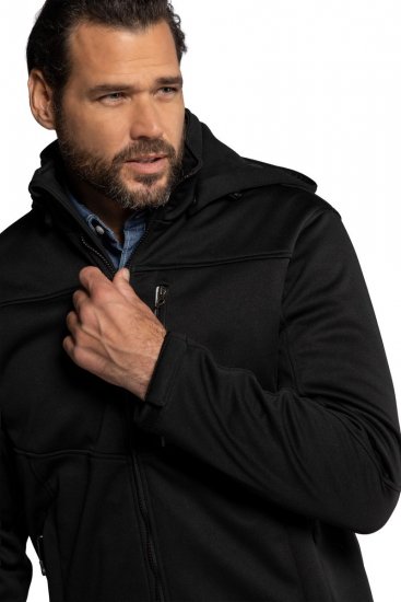 JP1880 714279 Veste softshell à doublure polaire Noir - Vestes - Vestes homme grandes tailles