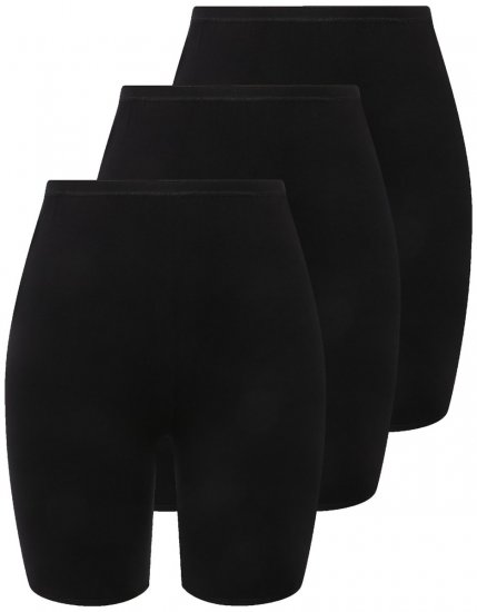 Ulla Popken 716595 Boxers lot de 3 Noir - Culottes - 