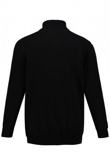 JP1880 716842 Pull tricoté col zippé Noir - Sweatshirts & hoodies - Sweatshirts/Hoodies grande taille homme