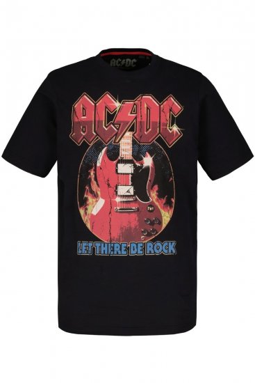 JP1880 ACDC - Let There Be Rock Vintage looking Band T-Shirt Black - T-shirts - T-shirts Homme Grande Taille