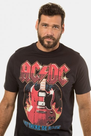 JP1880 ACDC - Let There Be Rock Vintage looking Band T-Shirt Black - T-shirts - T-shirts Homme Grande Taille