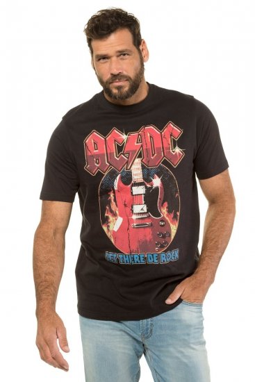 JP1880 ACDC - Let There Be Rock Vintage looking Band T-Shirt Black - T-shirts - T-shirts Homme Grande Taille