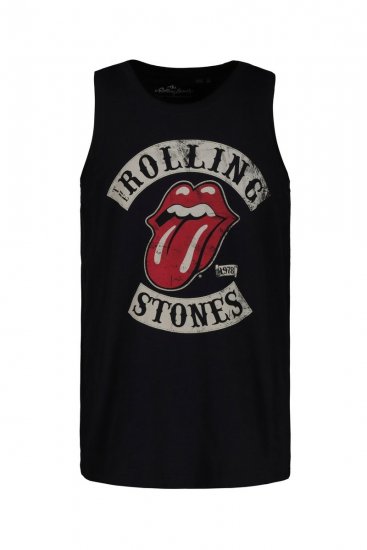 JP1880 Rolling Stones Graphic Band Tank Top Black - T-shirts - T-shirts Homme Grande Taille