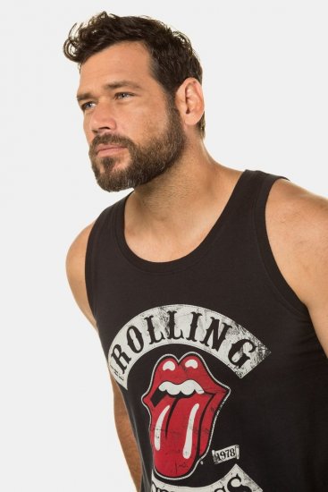 JP1880 Rolling Stones Graphic Band Tank Top Black - T-shirts - T-shirts Homme Grande Taille