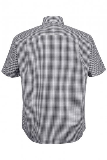 JP1880 722860 Chemise à carreaux vichy manches courtes Noir - Chemises - Chemises Grandes Tailles Hommes