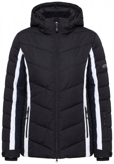 Ulla Popken 725348 Veste de ski matelassée Noir - Vêtements de ski - 