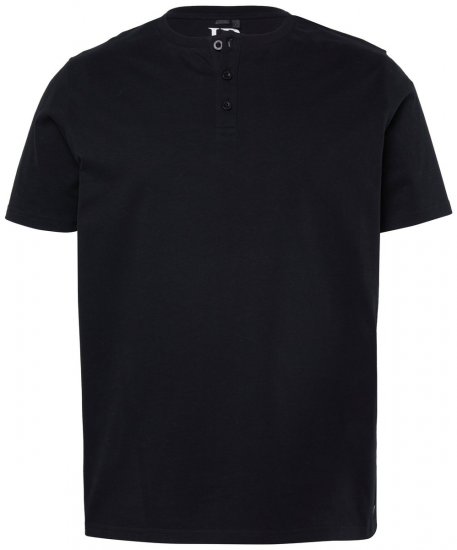 JP1880 726695 T-shirt henley Noir TALL - TALL T-shirts - T-Shirts Longueur Extra pour Grands Hommes