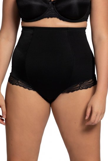 Ulla Popken 781632 Culotte gainante taille haute Noir - Lingerie gainante - 