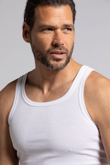 JP1880 782617 Maillot de corps côtelé Blanc - Sous-vêtements & bain - Sous-vêtements Grande Taille