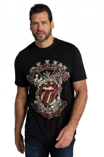 JP1880 Rolling Stones Graphic Comfort Fit Band T-Shirt Black - T-shirts - T-shirts Homme Grande Taille