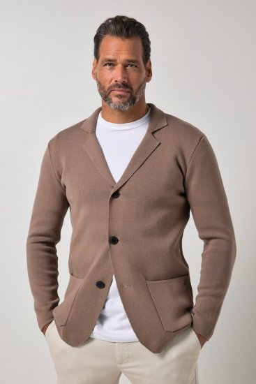 JP1880 Milano Flexnamic Blazer tricoté Marron noisette - Costumes - Costumes grandes tailles 