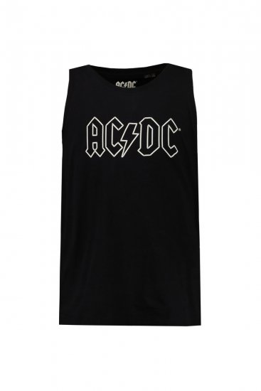 JP1880 AC/DC Graphic Comfort Fit Band Tank Top Black - T-shirts - T-shirts Homme Grande Taille