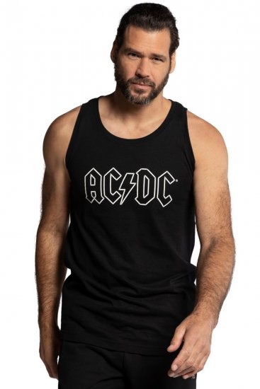 JP1880 AC/DC Graphic Comfort Fit Band Tank Top Black - T-shirts - T-shirts Homme Grande Taille
