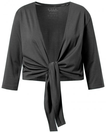 Ulla Popken 794514 Boléro en jersey à nouer Anthracite - Boléros - 