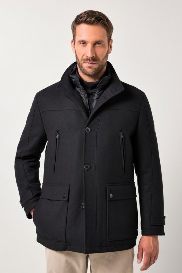 JP1880 Jacket Water-repellent Warm Black - Vestes - Vestes homme grandes tailles
