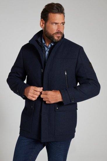 JP1880 Jacket Water-repellent Herringbone Insert Navy - Vestes - Vestes homme grandes tailles
