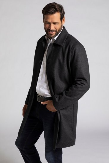 JP1880 795116 Manteau déperlant en laine mélangée Anthracite TALL - TALL vestes - Vestes coupe TALL pour hommes grands