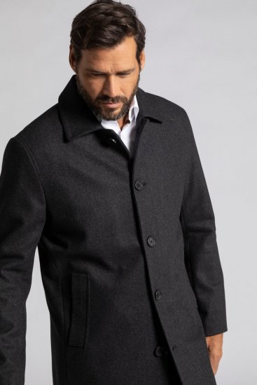 JP1880 795116 Manteau déperlant en laine mélangée Anthracite TALL - TALL vestes - Vestes coupe TALL pour hommes grands