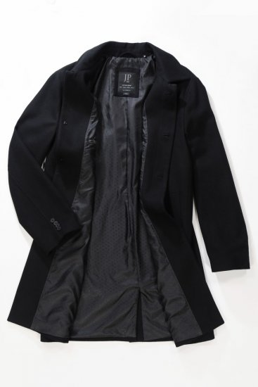 JP1880 795116 Manteau déperlant en laine mélangée Noir TALL - TALL vestes - Vestes coupe TALL pour hommes grands